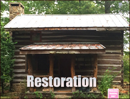 Historic Log Cabin Restoration  Parmele, North Carolina