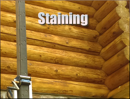  Parmele, North Carolina Log Home Staining